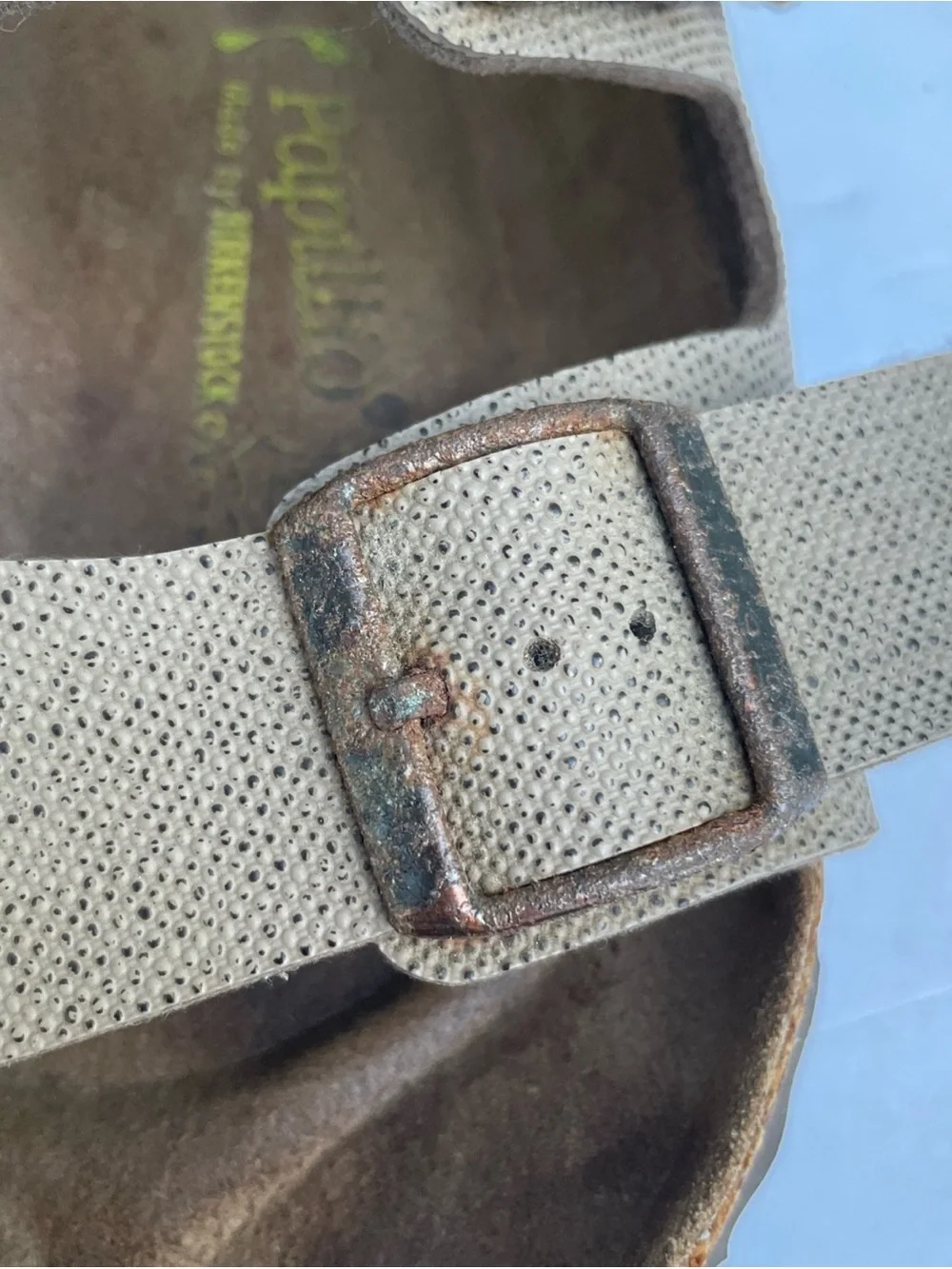 BIRKENSTOCK Paoillio Mens 9 W 11 Arizona Birkibuc Sandals Brown FLAW